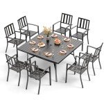 9-Piece Outdoor Dining Set for 8 People