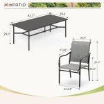 MIXPATIO 8-Person Rectangular Patio Dining Set
