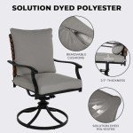 10-Piece Outdoor Dining Set with Swivel Chairs