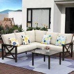 6-Piece Metal Outdoor Sectional Patio Set