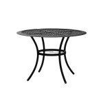 42.1" Round Outdoor Dining Table with Umbrella Hole