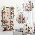 Large 13-Tier Wood Plant Stand for Indoors Outdoors