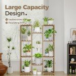 Tall Wood Plant Stand for Indoor and Outdoor Use