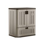 Suncast Resin Storage Cabinet for Indoor/Outdoor Use