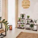 Large 13-Tier Wood Plant Stand for Indoors Outdoors