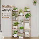 Tall Wood Plant Stand for Indoor and Outdoor Use