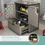 Suncast Resin Storage Cabinet for Indoor/Outdoor Use