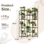 Tall Wood Plant Stand for Indoor and Outdoor Use