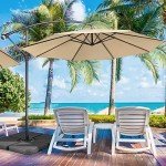 4-Piece Square Umbrella Base for Outdoor Use