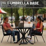 26 LB Black Umbrella Base for Stability