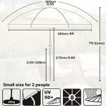 6.5 ft Beige Patio Market Umbrella with Tilt