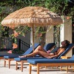 Tiki Patio Beach Umbrella with Tilt, 7.5ft