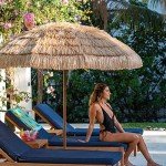 Tiki Patio Beach Umbrella with Tilt, 7.5ft
