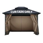 COWVIE 4-Panel Gazebo Privacy Curtain Set