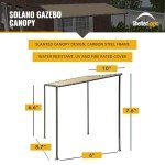 Charcoal Gazebo Canopy with Water-Resistant Cover