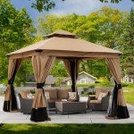 10'x10' Outdoor Gazebo with Netting by ABCCANOPY