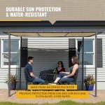 Charcoal Gazebo Canopy with Water-Resistant Cover