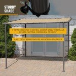 Charcoal Gazebo Canopy with Water-Resistant Cover