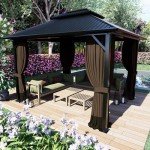 COWVIE 4-Panel Gazebo Privacy Curtain Set