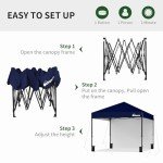 Navy Blue 10x10ft Pop Up Canopy Tent