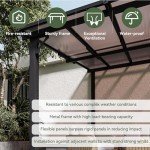 Aoxun 10'x14' Wall-Mounted Patio Gazebo