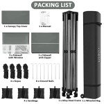 10x10 Pop-Up Canopy Tent with Sidewalls