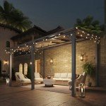 Aoxun 10'x14' Wall-Mounted Patio Gazebo