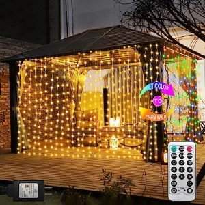 600 LED Dual Color Curtain Fairy Lights