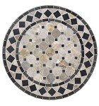 Small Outdoor Bistro Table with Marble Tile Top