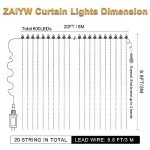 600 LED Dual Color Curtain Fairy Lights