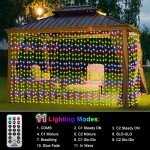 600 LED Dual Color Curtain Fairy Lights