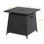 BALI OUTDOORS 28" Propane Fire Pit Table