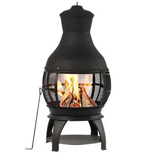 BALI OUTDOORS Wooden Fire Pit for Patio