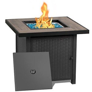 BALI OUTDOORS 30-Inch Square Propane Fire Pit Table