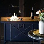 42" Rectangular Propane Fire Pit Table with Glass