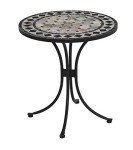 Small Outdoor Bistro Table with Marble Tile Top