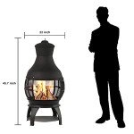 BALI OUTDOORS Wooden Fire Pit for Patio