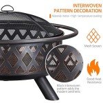 Yaheetech 36" Outdoor Wood Burning Fire Pit