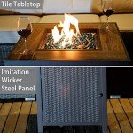 BALI OUTDOORS 30-Inch Square Propane Fire Pit Table