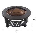 32-Inch Wood-Burning Fire Pit for Patio