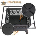 Yaheetech 32in Outdoor Square Fire Pit