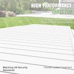 Domi Adjustable Aluminum Patio Dining Table - Ivory White