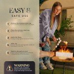 Portable Tabletop Fire Pit with Roasting Sticks