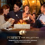 Portable Tabletop Fire Pit with Roasting Sticks