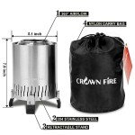 Outdoor Smokeless Tabletop Fire Pit with Accessories