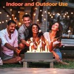 Rectangle Tabletop Fire Pit with S'mores Sticks