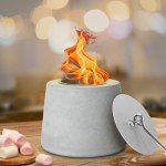 Gainsboro Mini Portable Concrete Tabletop Fire Pit