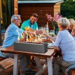 Rectangle Tabletop Fire Pit with S'mores Sticks