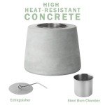 Gainsboro Mini Portable Concrete Tabletop Fire Pit