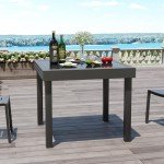 Expandable Aluminum Outdoor Dining Table for 6-8